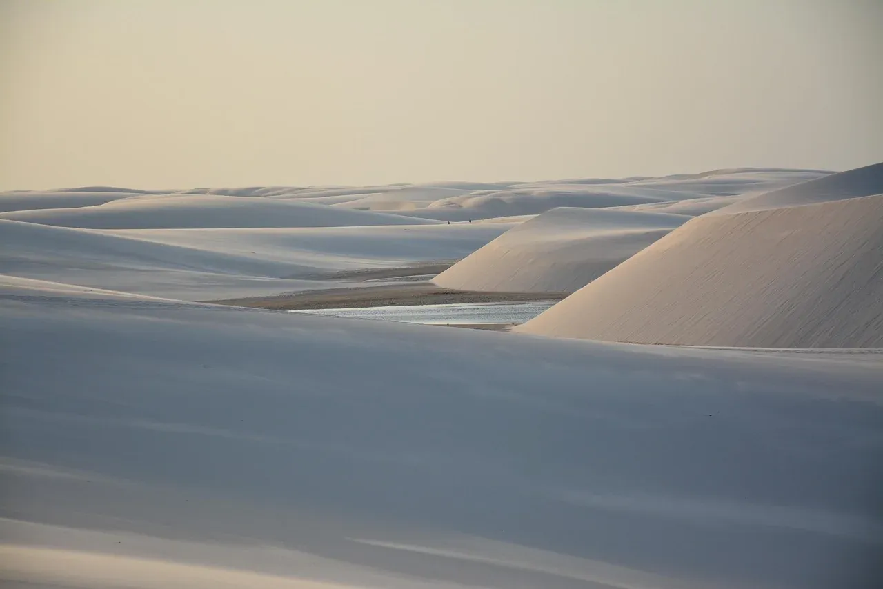 The rolling dune field of Lencois Maranhenses in Maranhao