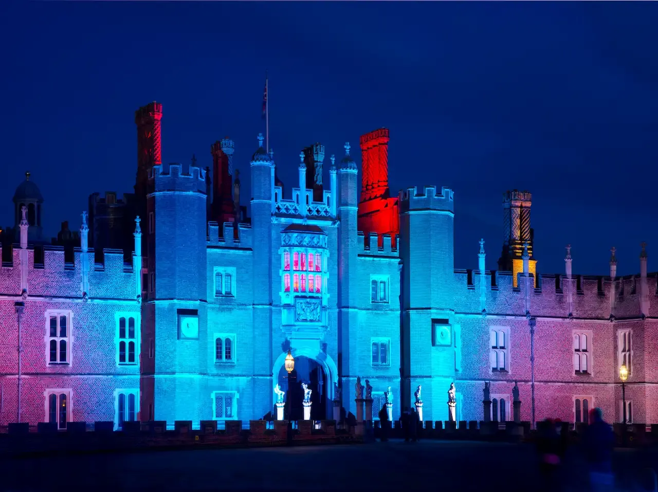 Light show at Hampton Court Palace