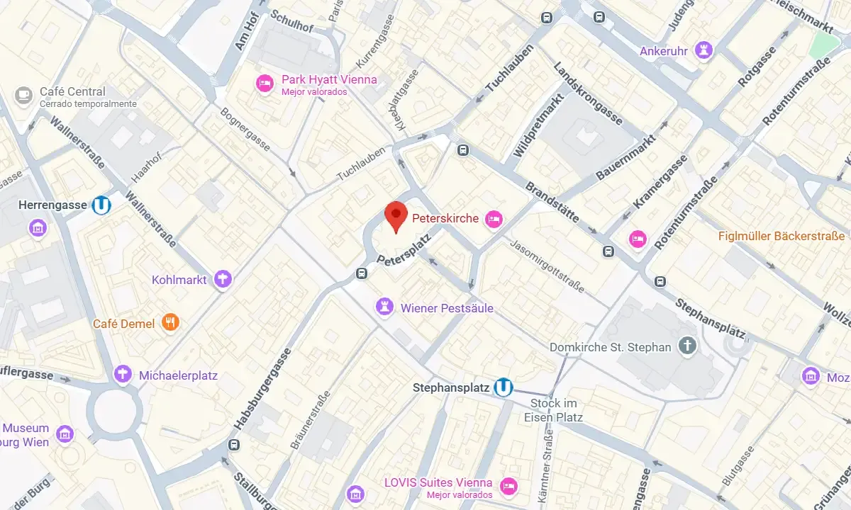 Location of Peterskirche