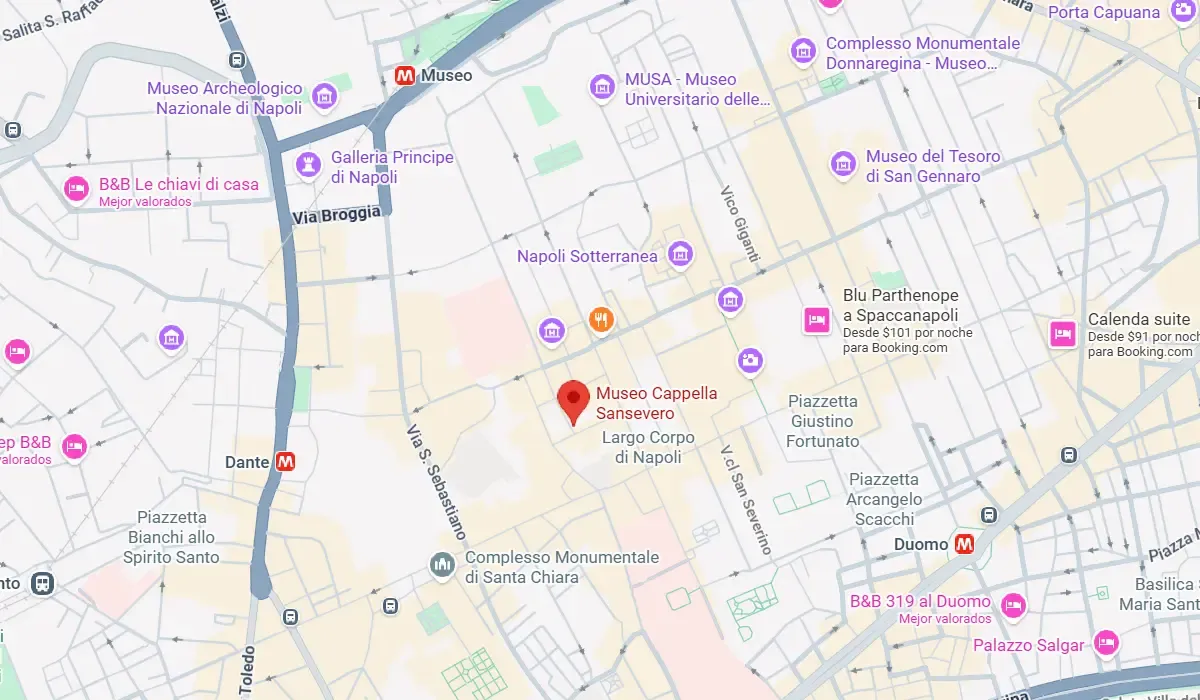 Location of the Sansevero Chapel