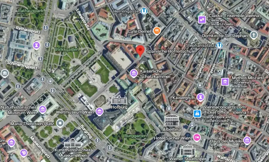 Location of the Spanish Riding School