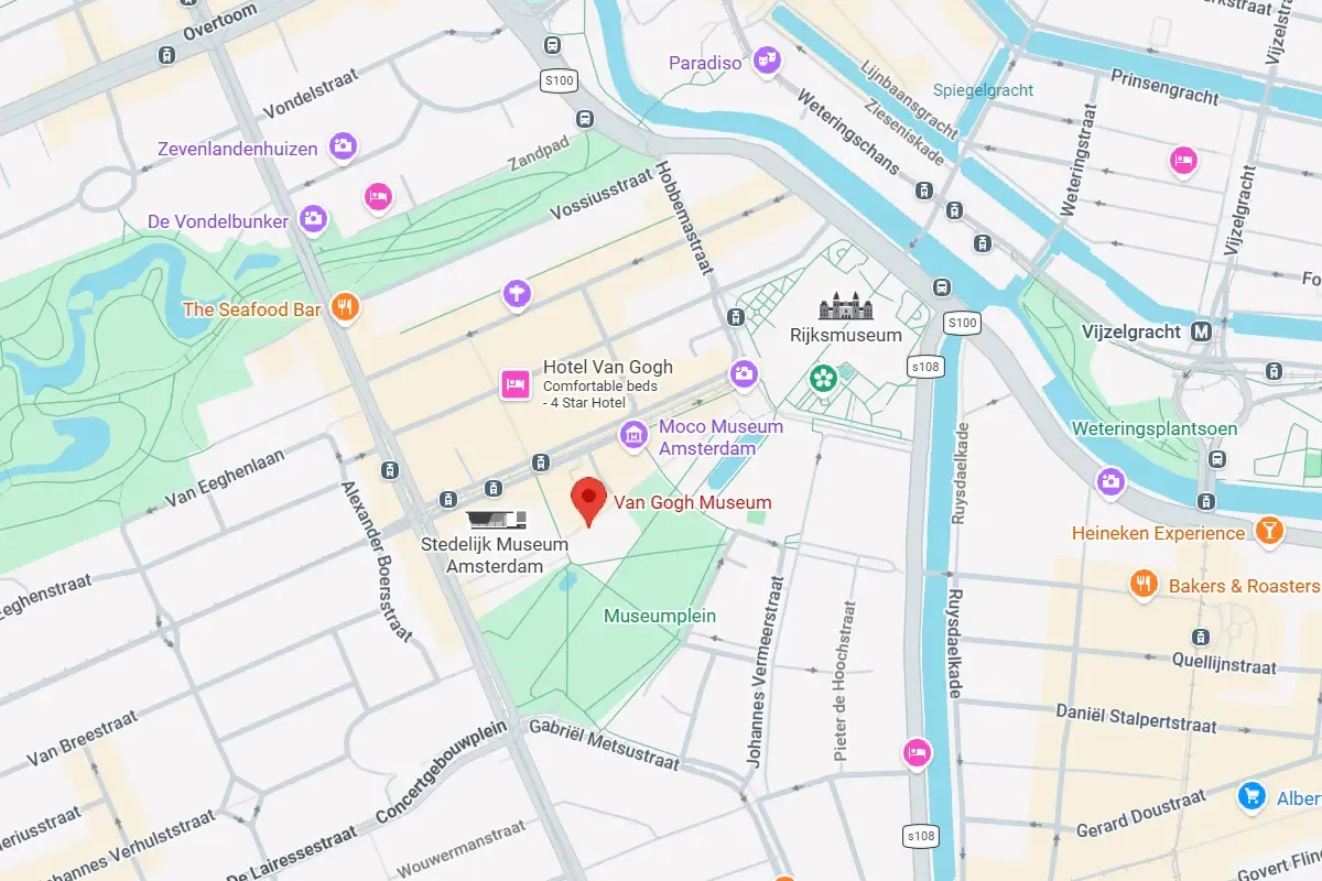 Location of Van Gogh Museum