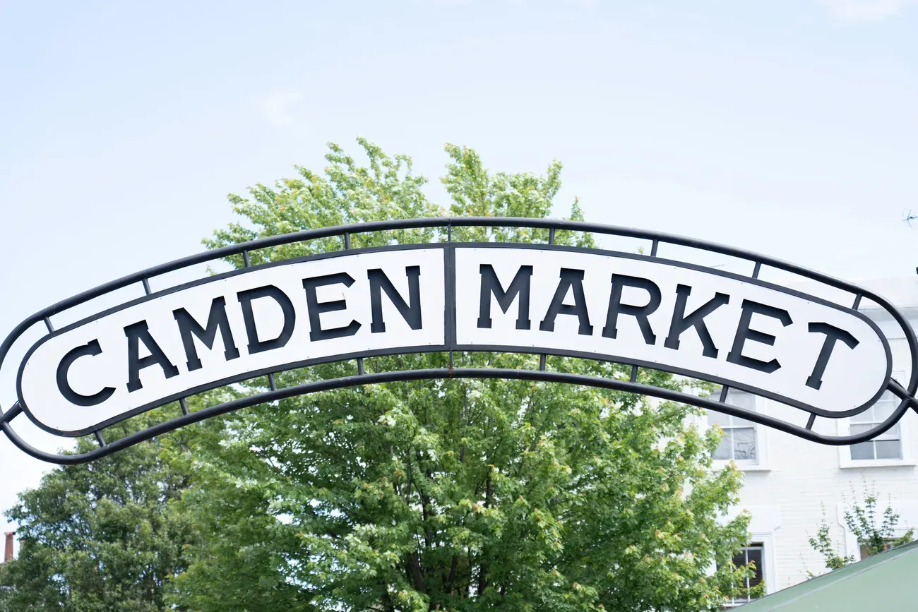 Entry sign at Camden Market in London