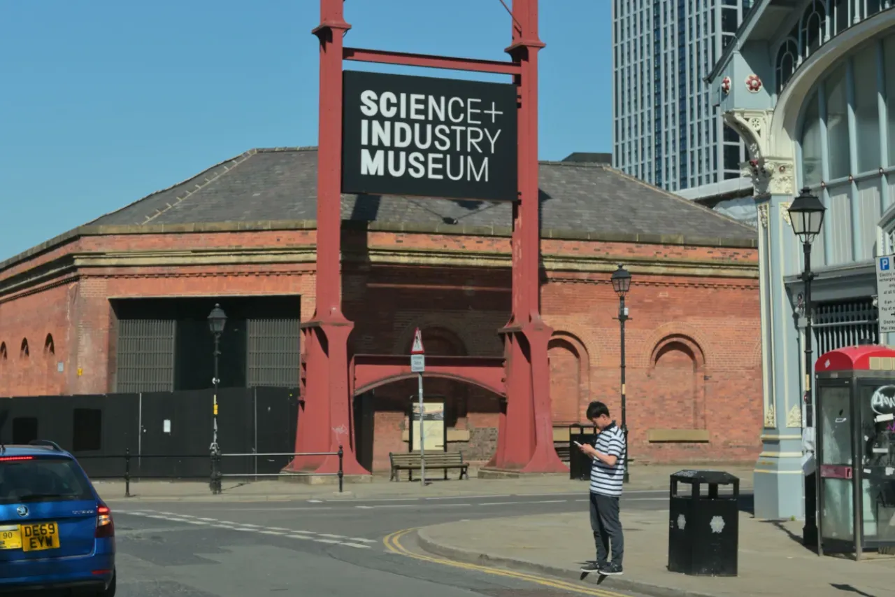 Main entrance of the Science and Industry Museum in Manchester