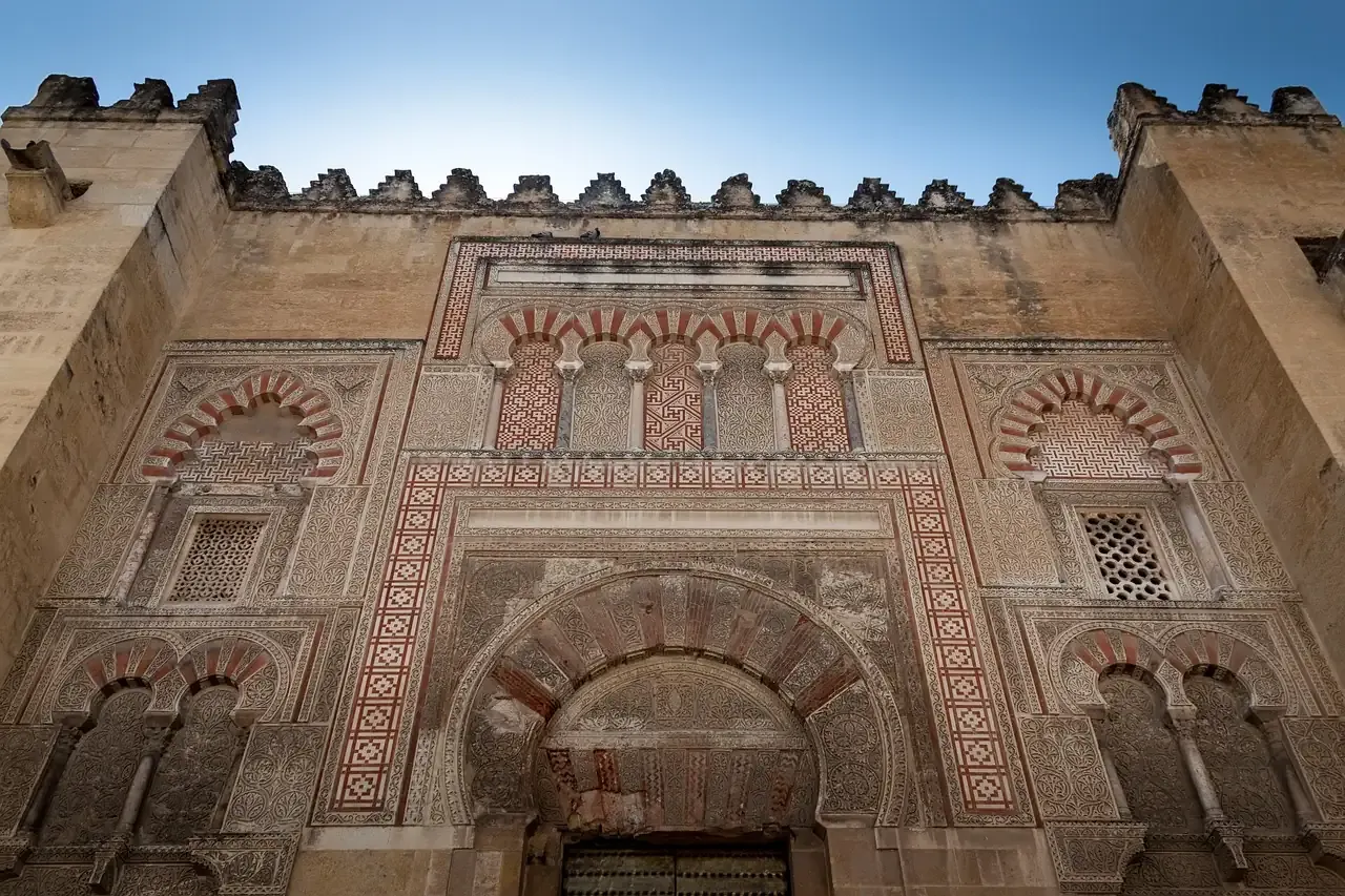 A decorated portal in the outer wall of the Mosque-Cathedral of Cordoba