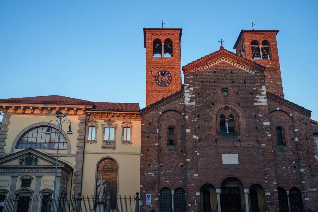 The medieval church of San Sepolcro, Milan