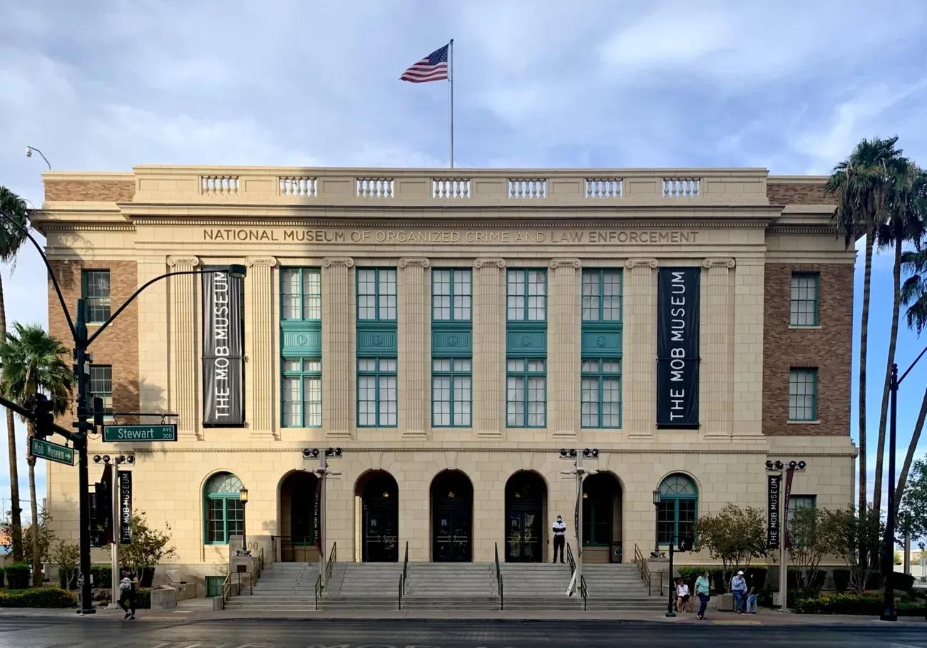 The Mob Museum in its former federal courthouse building in downtown Las Vegas