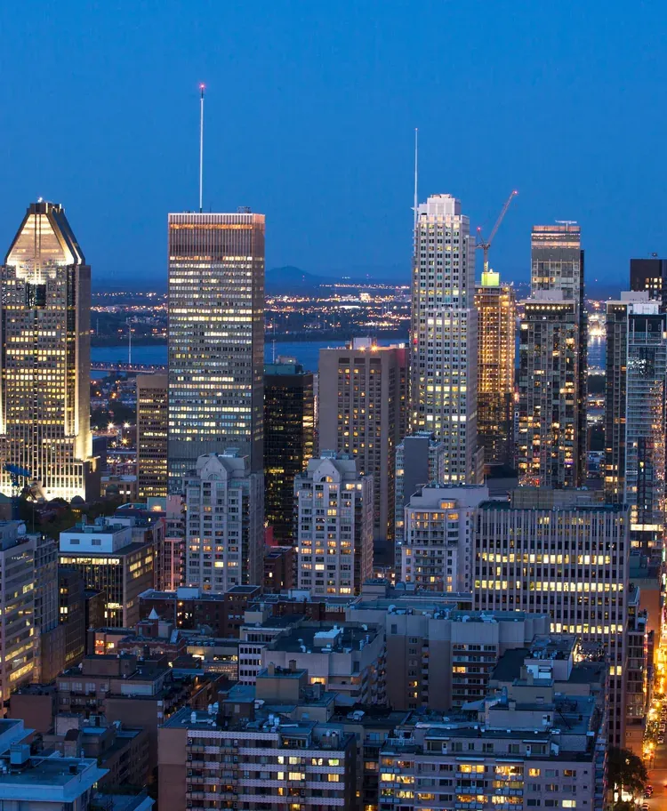 Montreal's skyline seen from Mont Royal