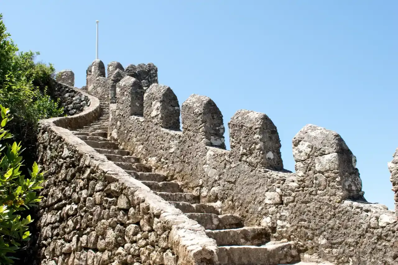 Moorish Castle walls and parapet walk
