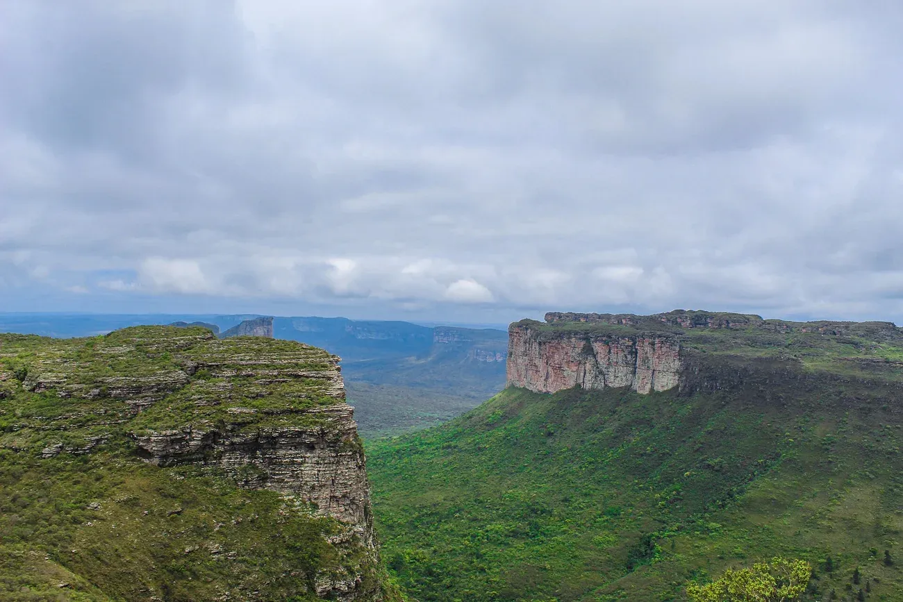 The table mountain of Morro do Pai Inacio in the Chapada Diamantina, Bahia