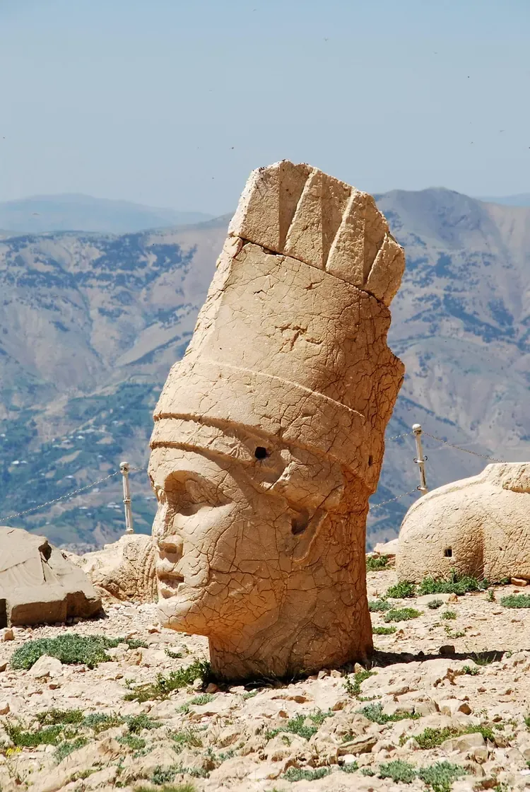 A colossal head of Mount Nemrut above the ranges of Adiyaman province
