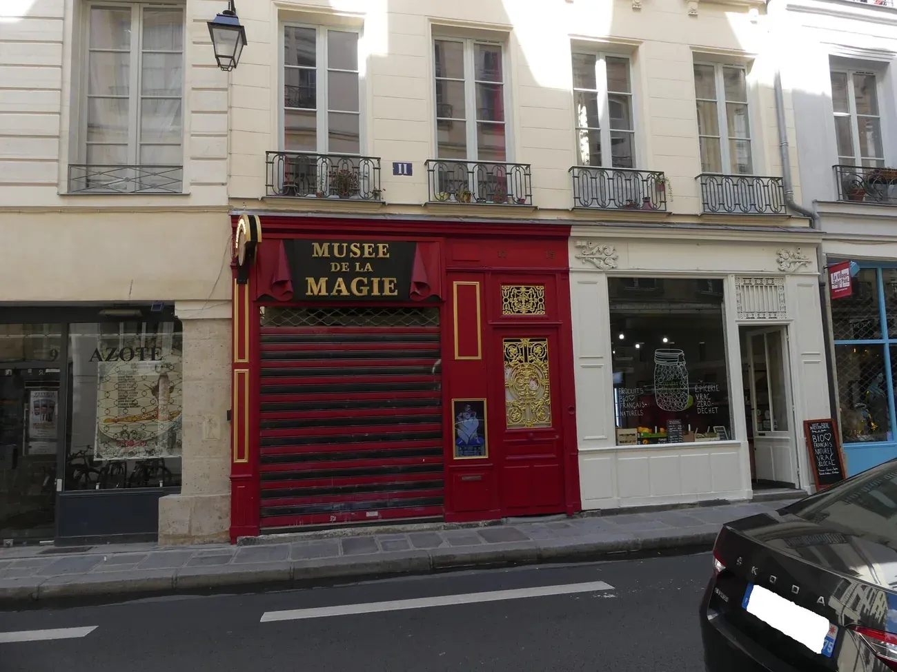 The storefront of the Musee de la Magie in the Marais in Paris