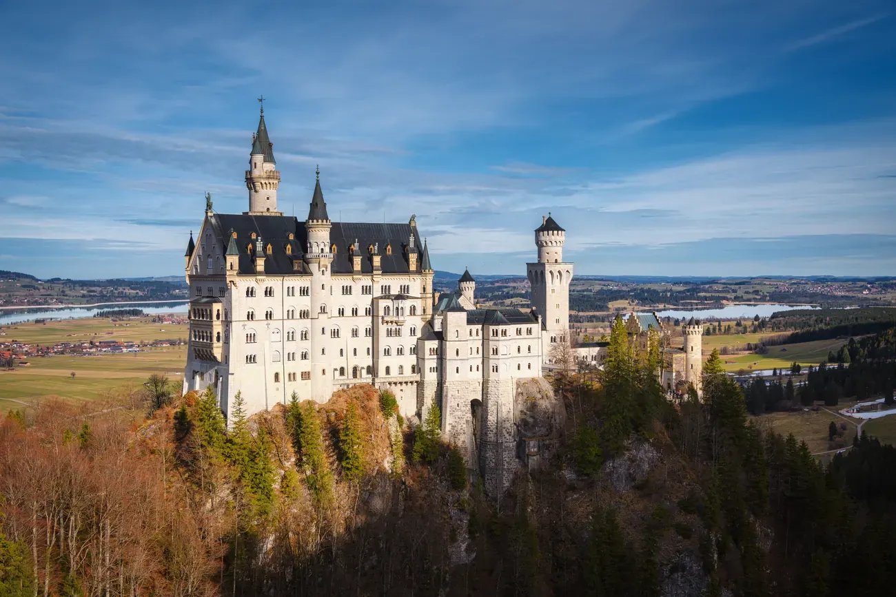 Classic view of Neuschwanstein Castle, Germany