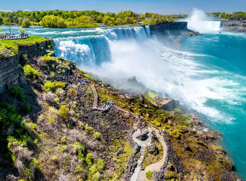 Aerial view of Horseshoe Falls at Niagara Falls