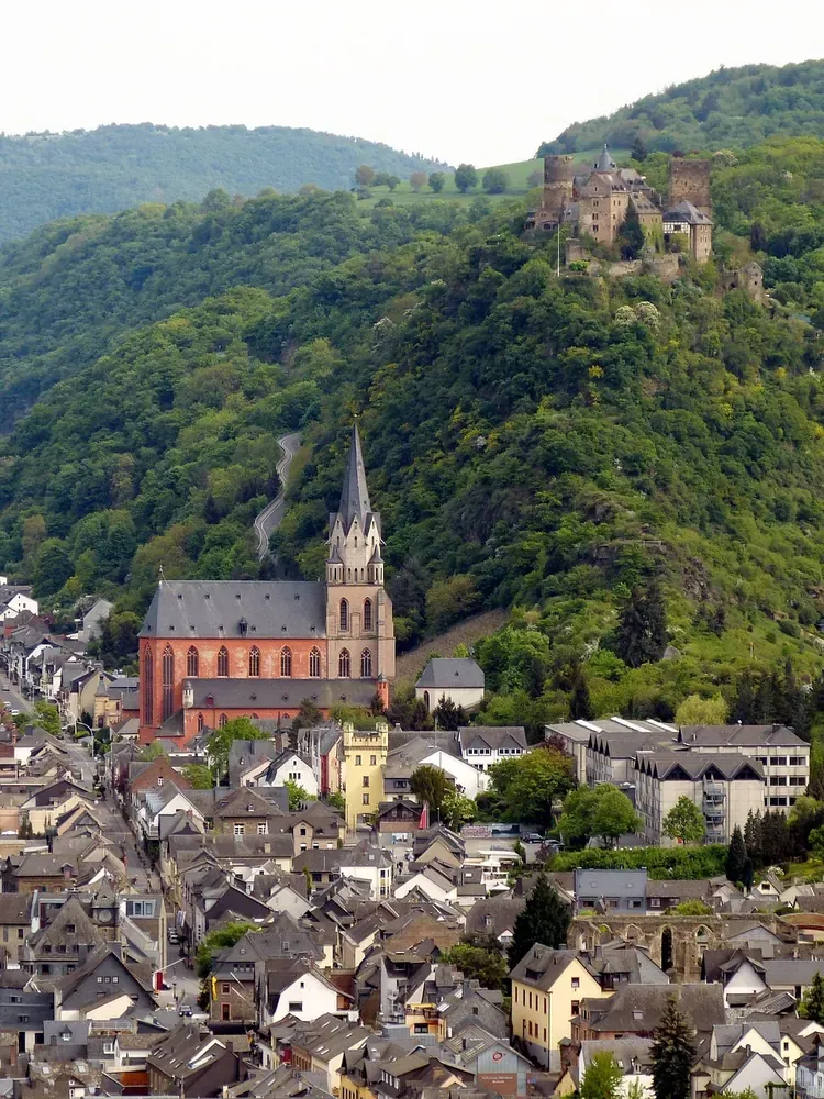 Oberwesel and its hillside castle on the Middle Rhine