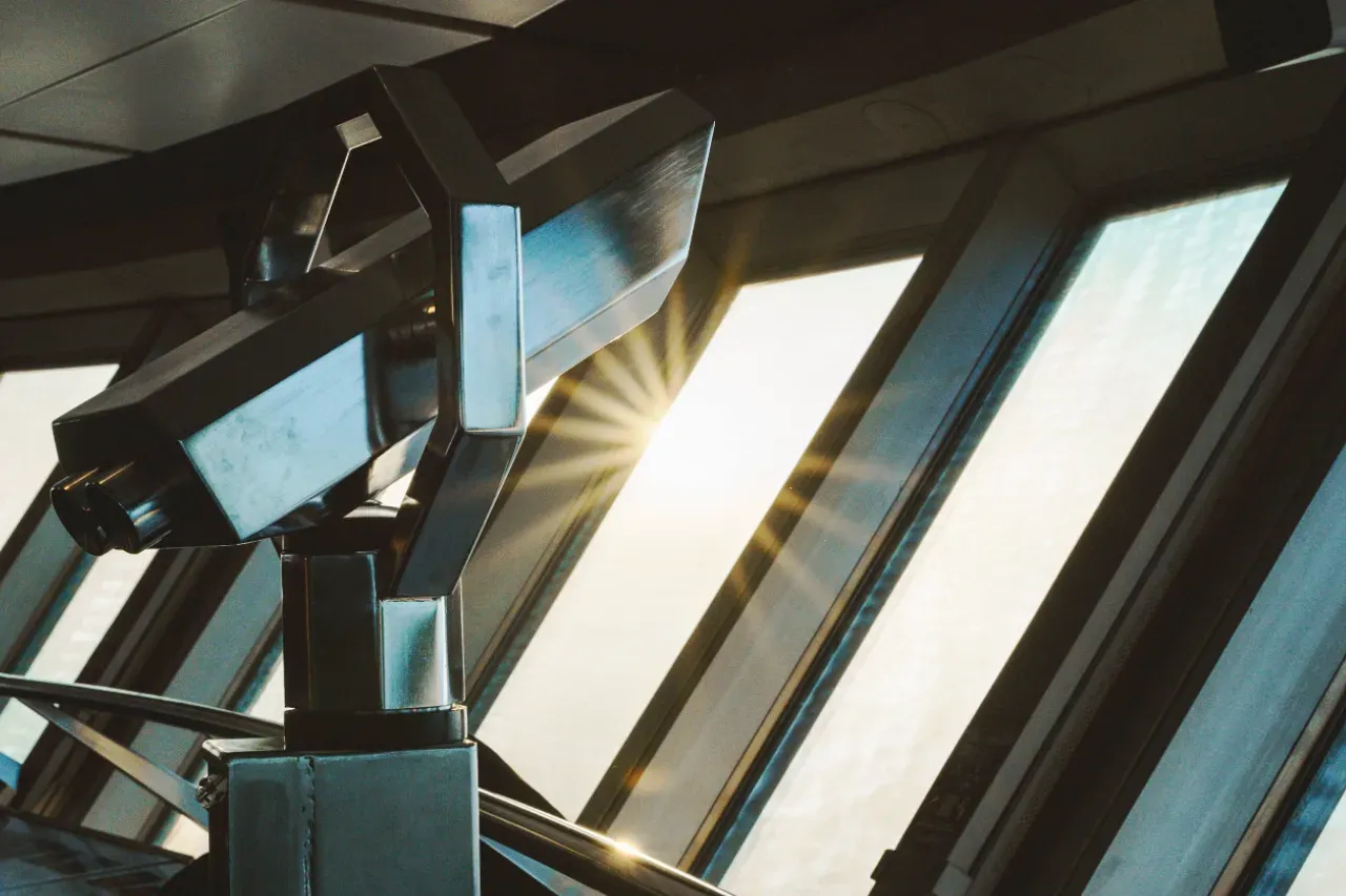 The observation deck of the Berlin TV Tower