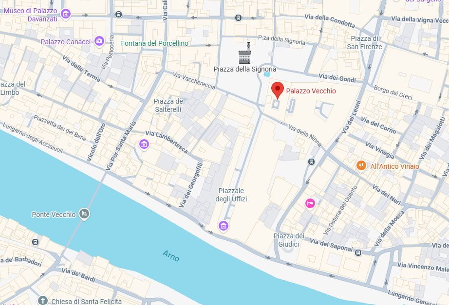 Palazzo Vecchio Florence map