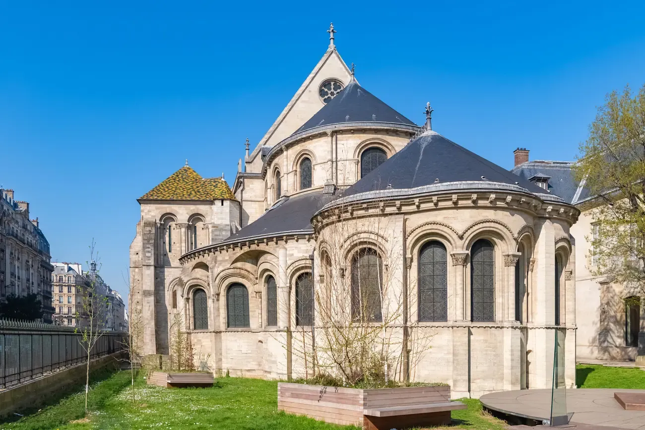 The former chapel of the Arts et Metiers museum seen from the public square, Paris