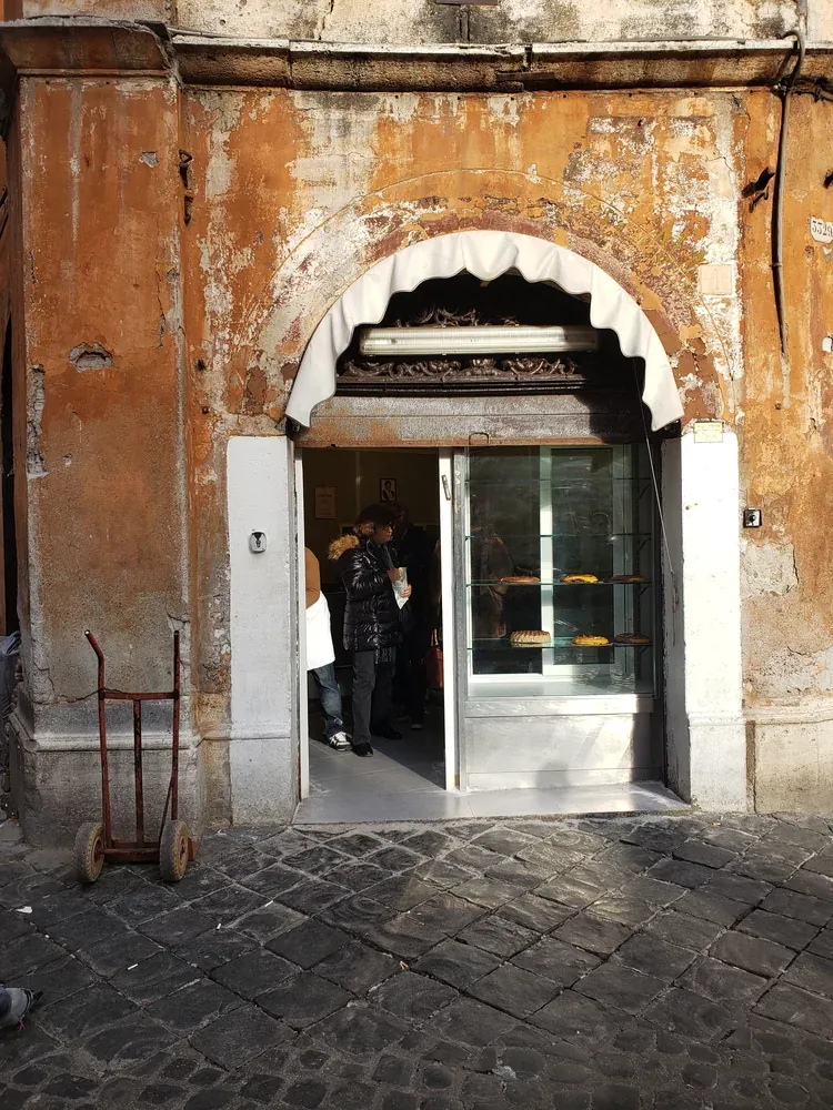 The counter window of the Boccione bakery in the Jewish Ghetto in Rome