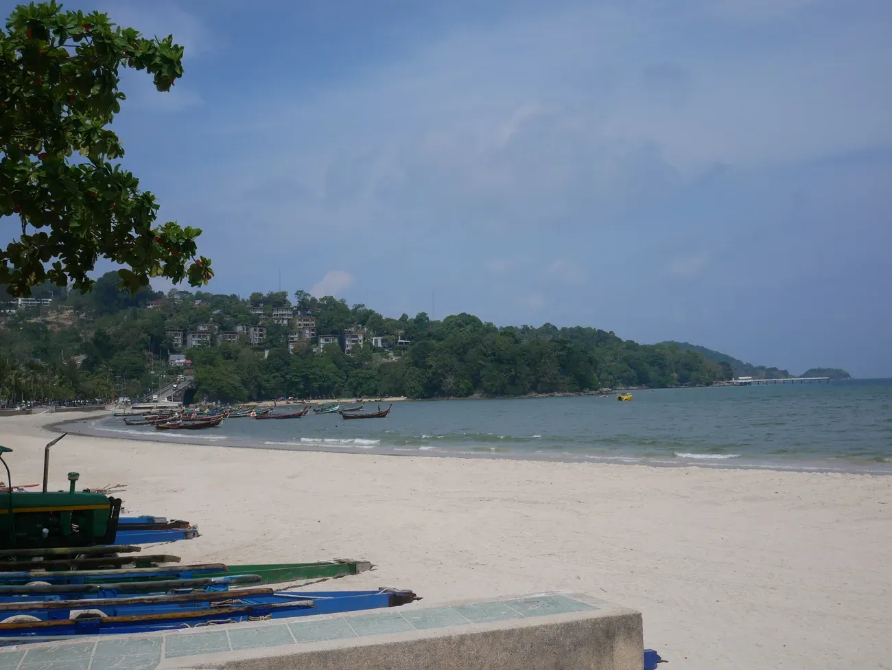 Longtail boats moored off Patong Beach, Phuket