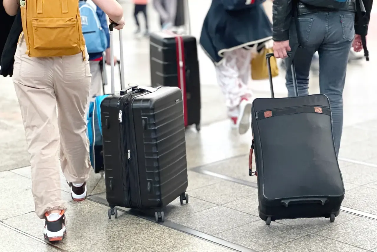 People with suitcases