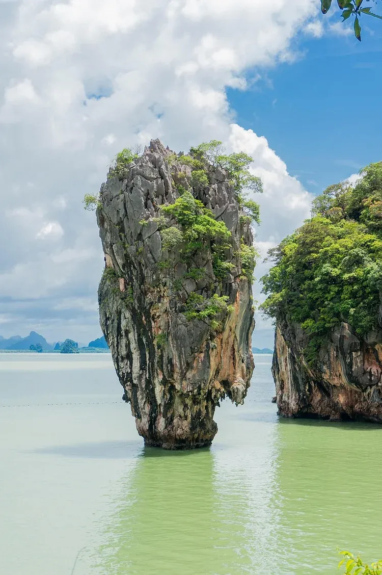The limestone stack of Ko Tapu in Phang Nga Bay