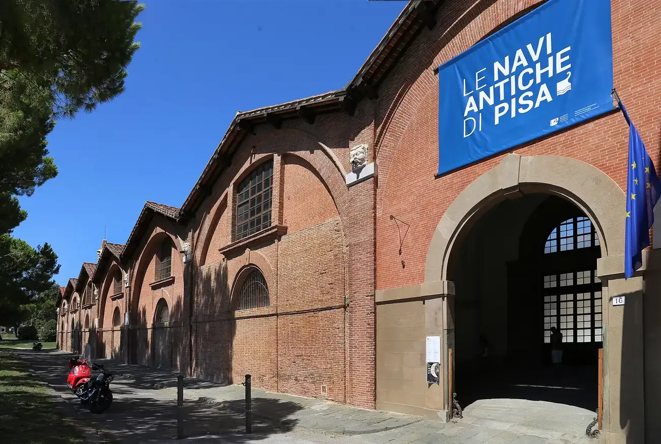 The brick Arsenali Medicei, home of the Museum of the Ancient Ships of Pisa