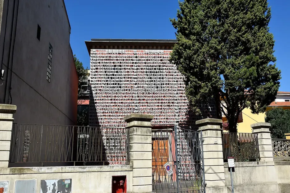 The Domus Mazziniana museum building and gate in Pisa