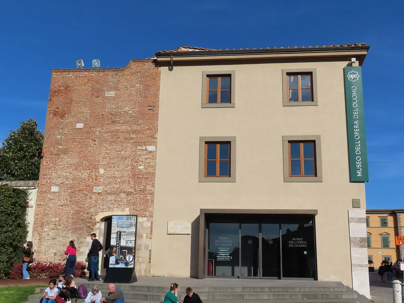 The entrance building of the Museo dell'Opera del Duomo on Piazza dei Miracoli in Pisa