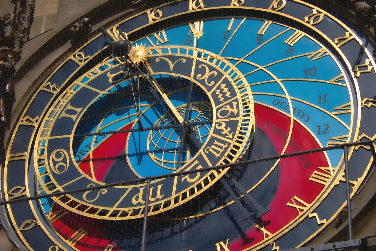 The astronomical dial of the Prague astronomical clock
