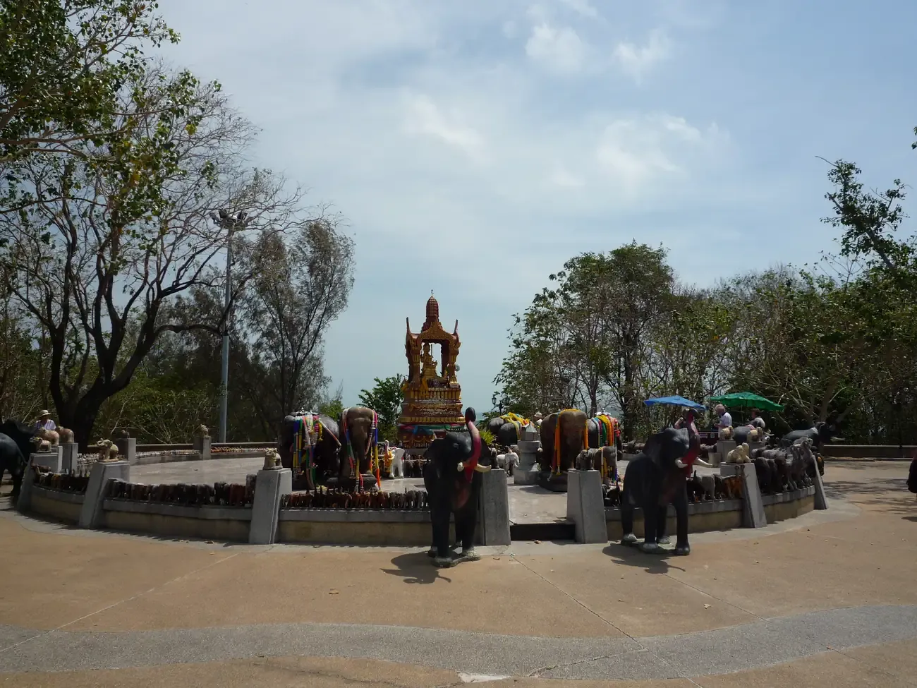 The elephant shrine on the terrace at Promthep Cape, Phuket