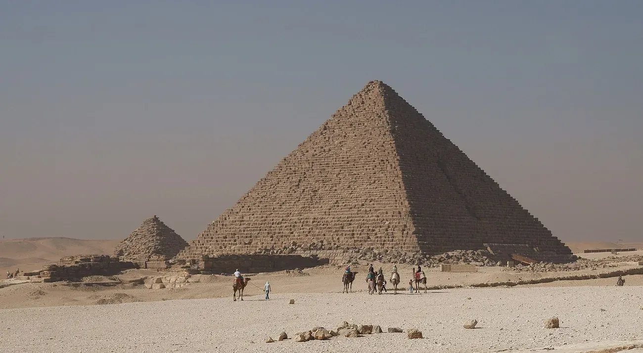 The Pyramid of Menkaure on the Giza plateau, Egypt