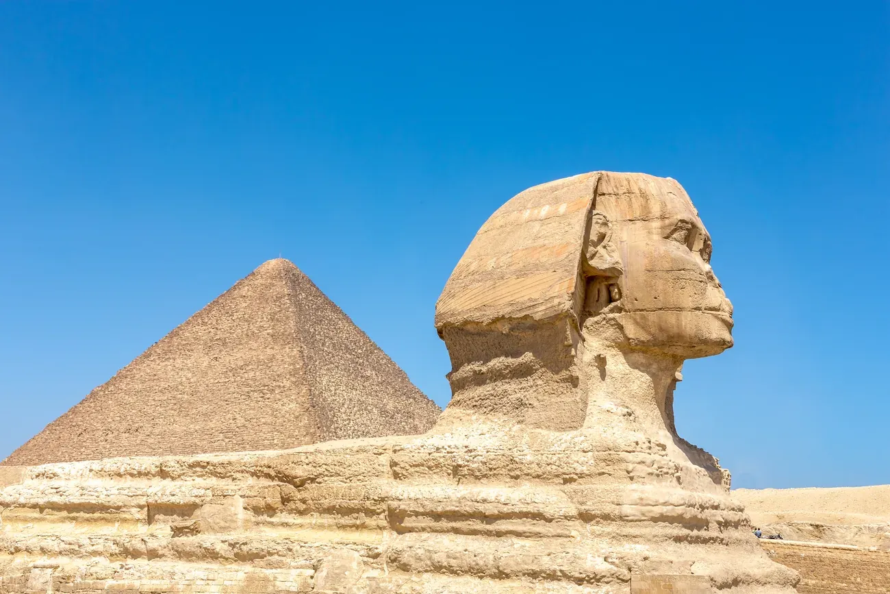 The Great Sphinx and the pyramids of Giza, Egypt