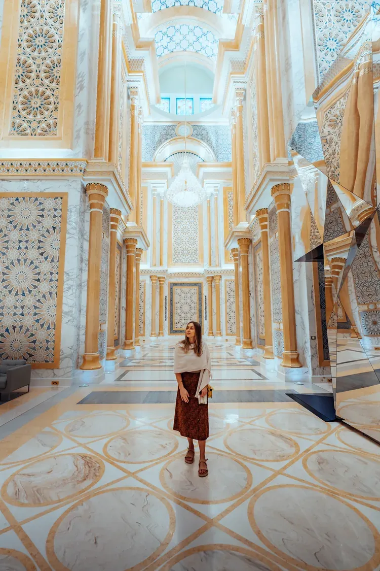 The ornate interior hall of Qasr Al Watan presidential palace, Abu Dhabi
