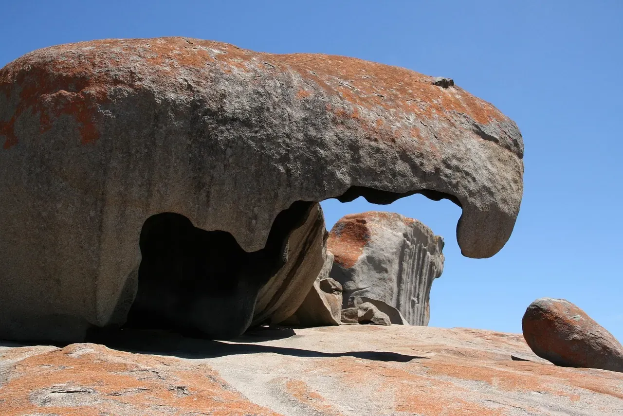 The weathered granite of Remarkable Rocks on Kangaroo Island, South Australia