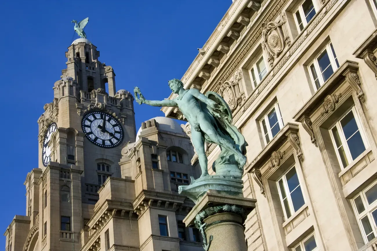 The Royal Liver Building in Liverpool, England