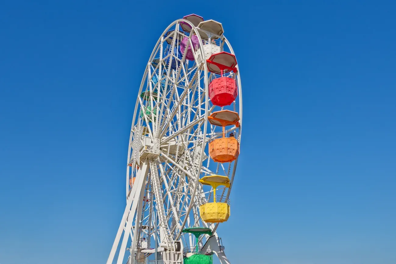 The Sagrat Cor church and the Tibidabo amusement park in Barcelona