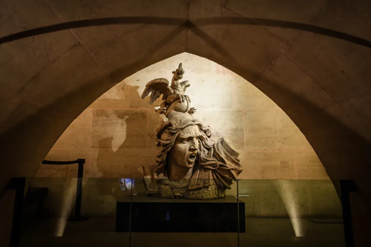 Sculpture inside the Arc de Triomphe in Paris