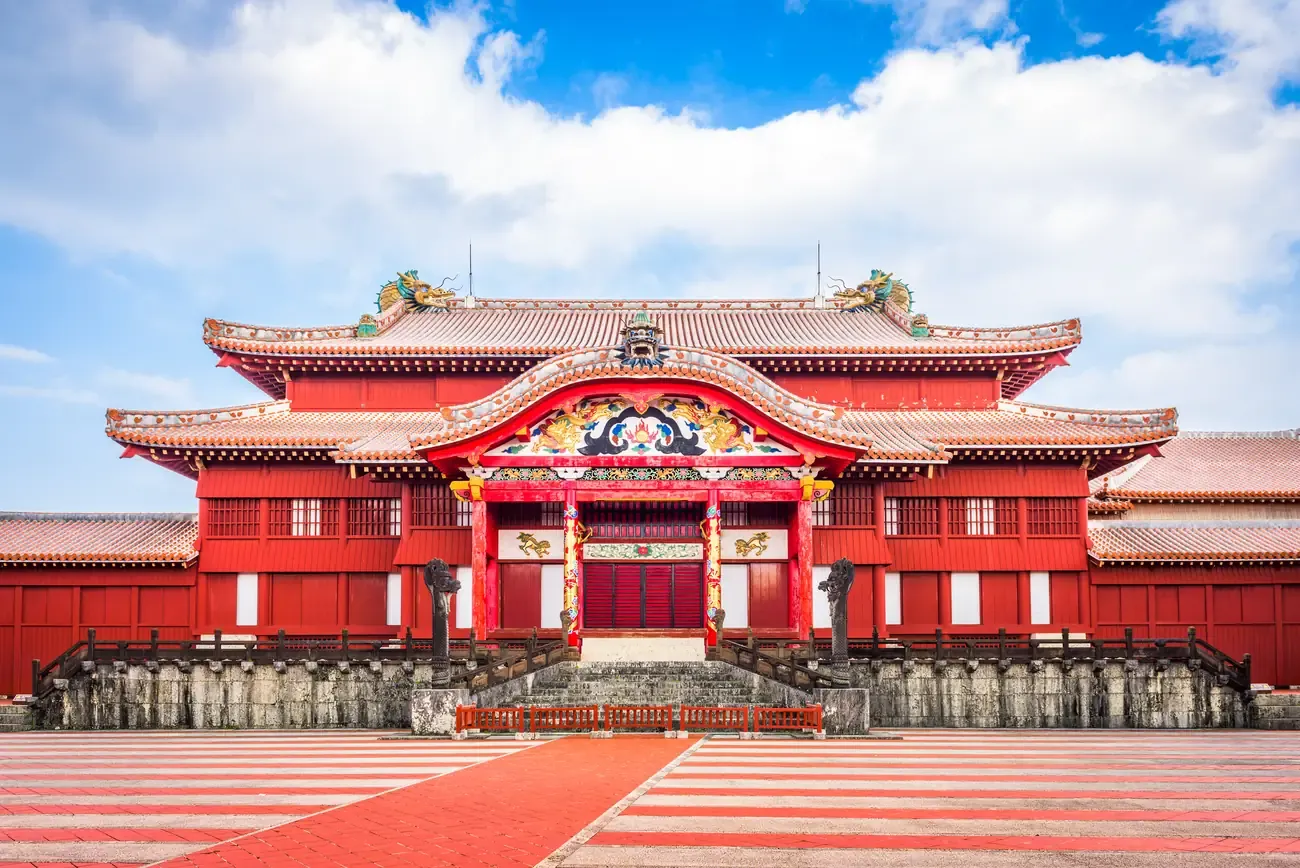 The red main hall of Shuri Castle, Okinawa