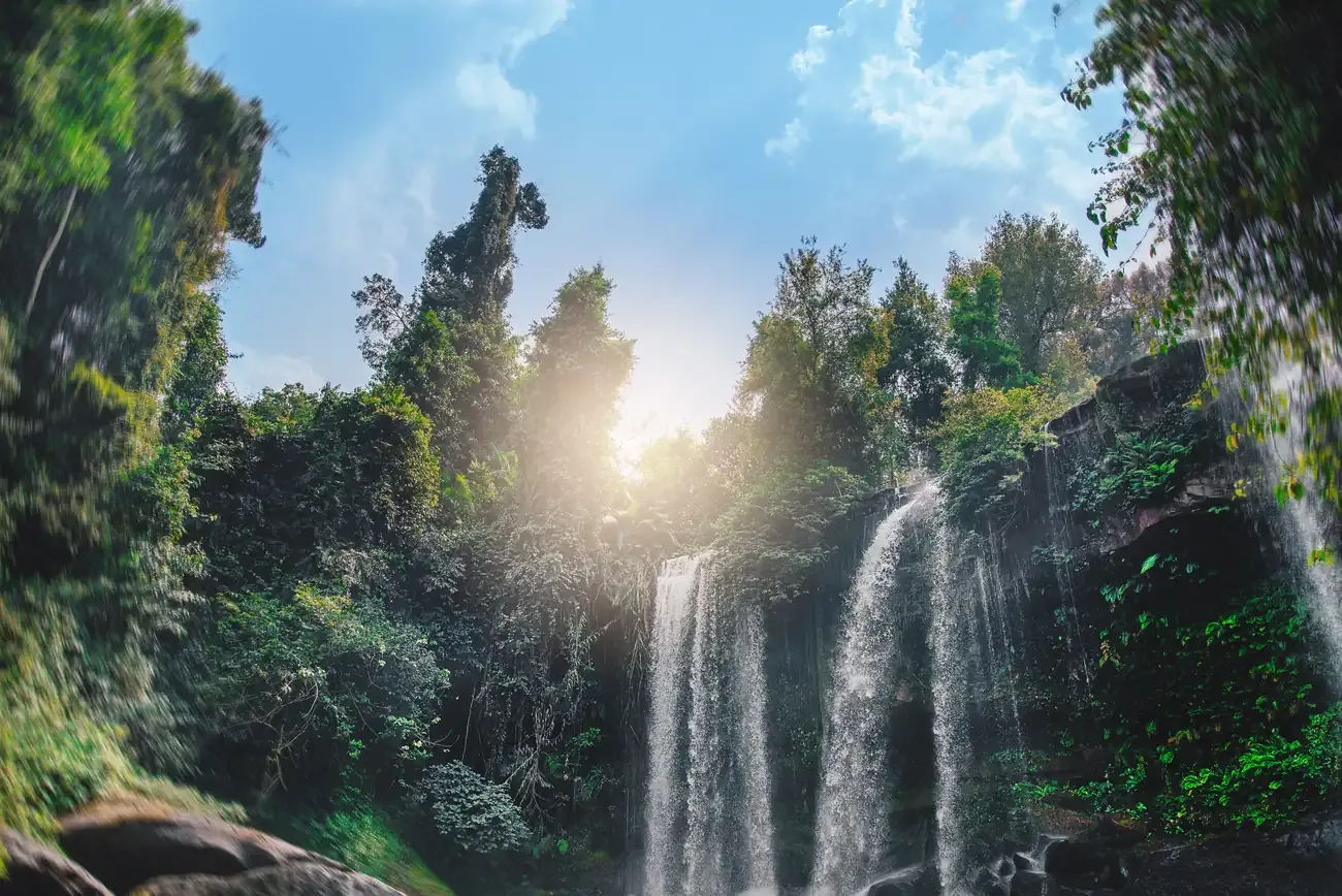 Phnom Kulen waterfall near Siem Reap