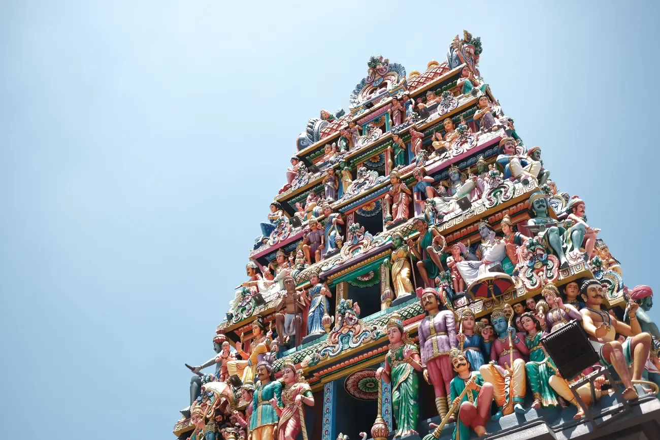 The Dravidian-style Sri Mariamman Temple, the oldest Hindu temple in Singapore