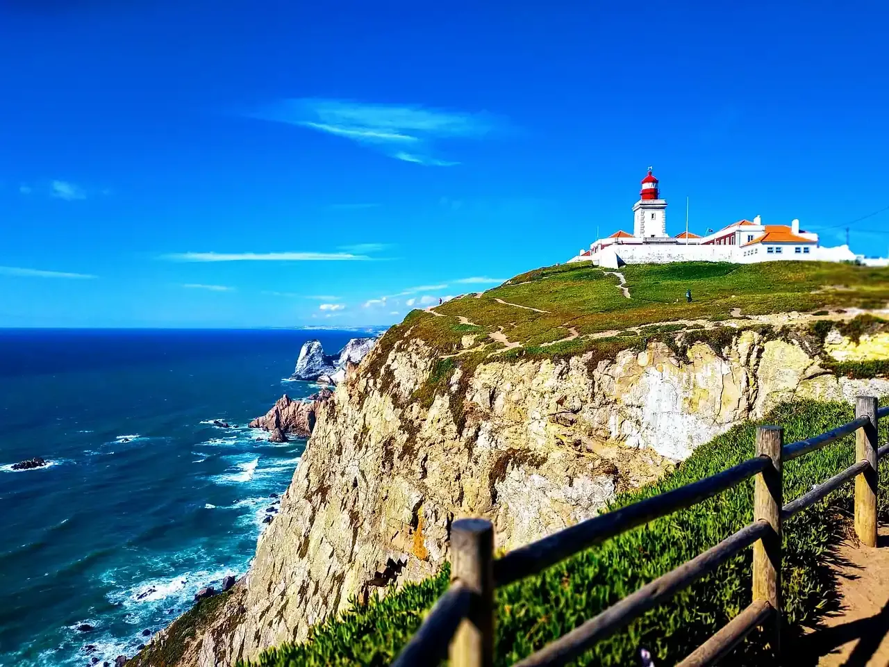 The lighthouse at Cabo da Roca on the Sintra coast