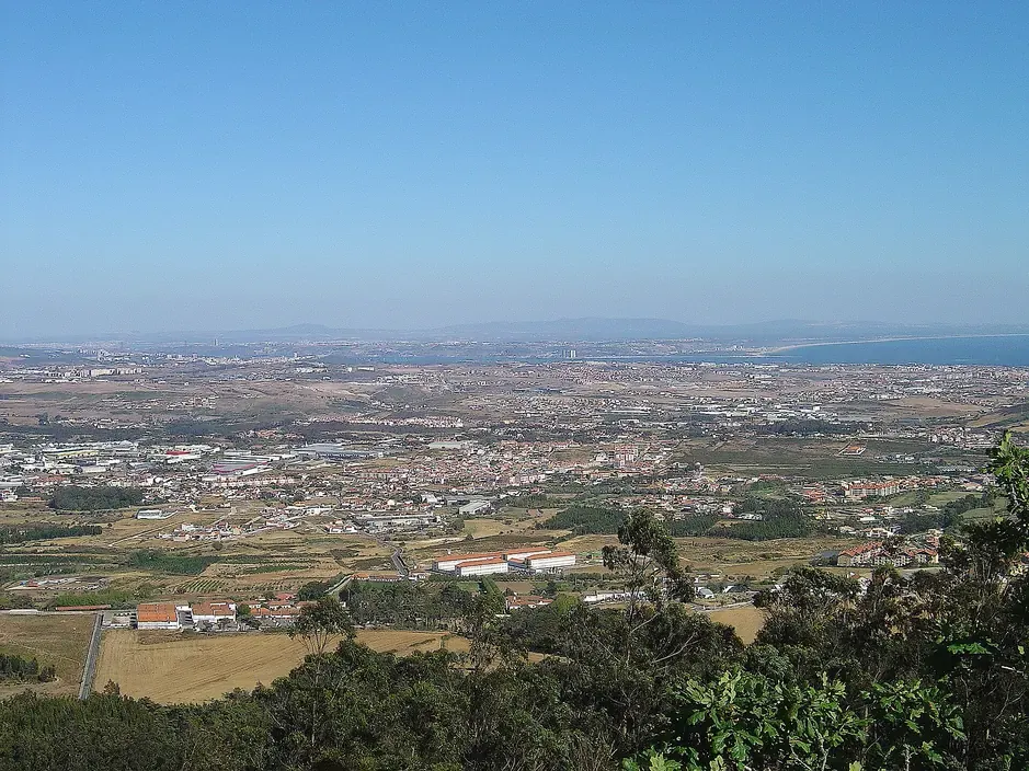 Panoramic view from the Miradouro de Santa Eufemia viewpoint stretching toward the Atlantic coast near Sintra