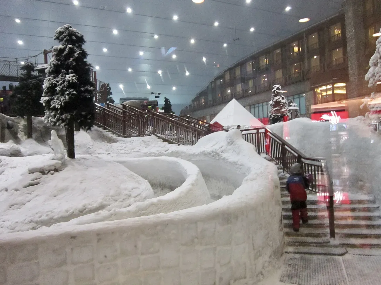 The indoor snow slope at Ski Dubai inside the Mall of the Emirates in Dubai