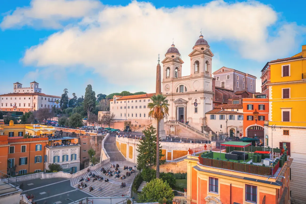 The Spanish Steps and Trinita dei Monti in Rome