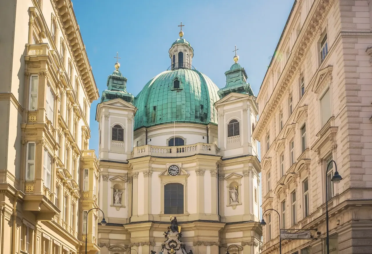 St. Peter's Church facade and towers