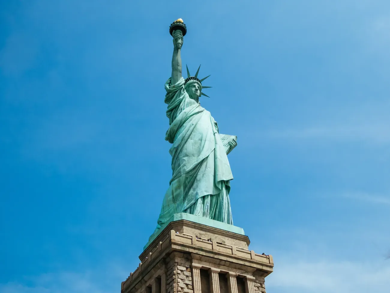 Front view of the Statue of Liberty, New York