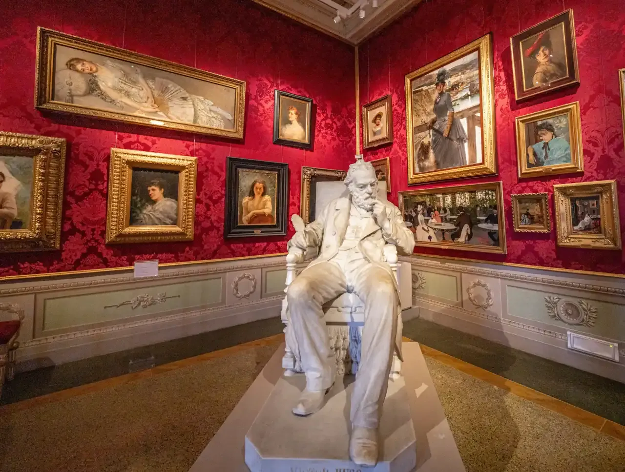Statue of Victor Hugo in the Gallery of Modern Art at Pitti Palace
