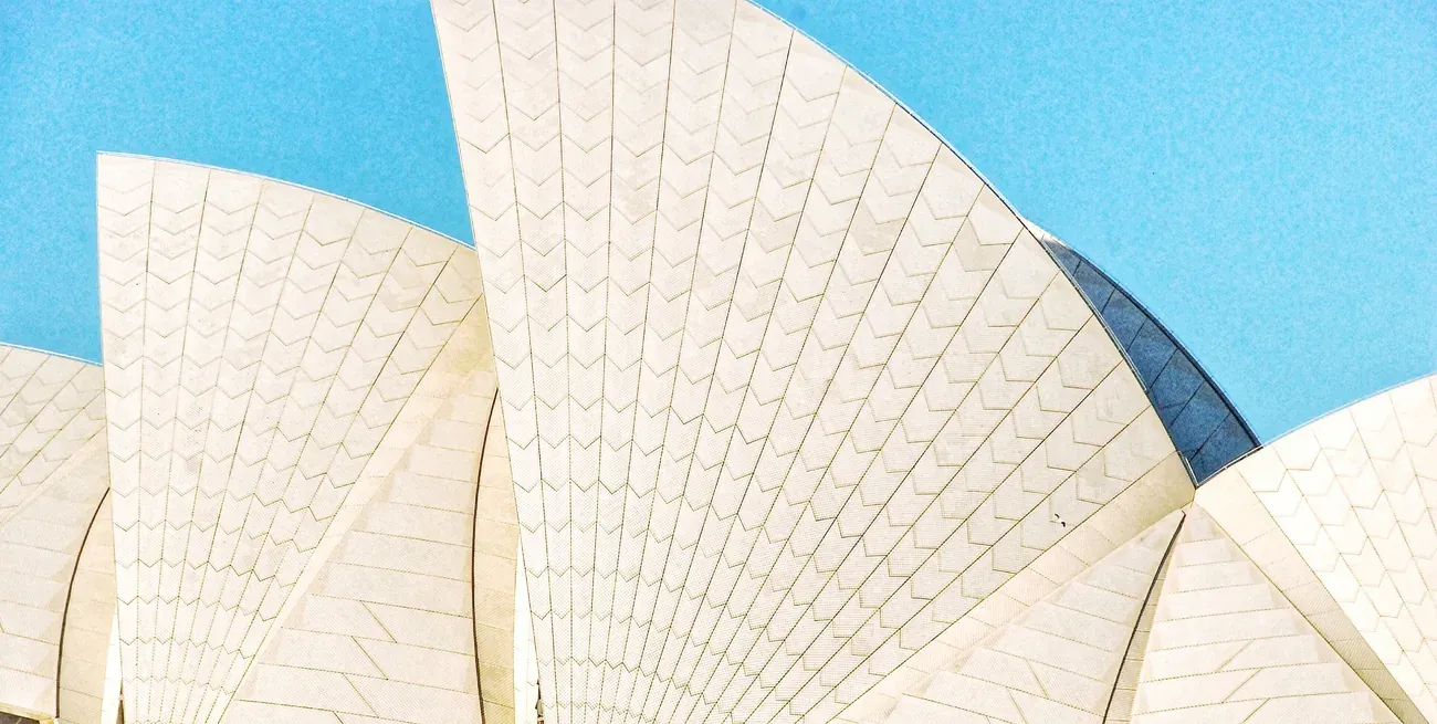Detail of the Sydney Opera House's sail-shaped shells