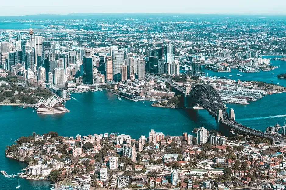 Top view of the Sydney Opera House, Australia